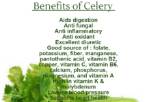 Health benefits of celery…
