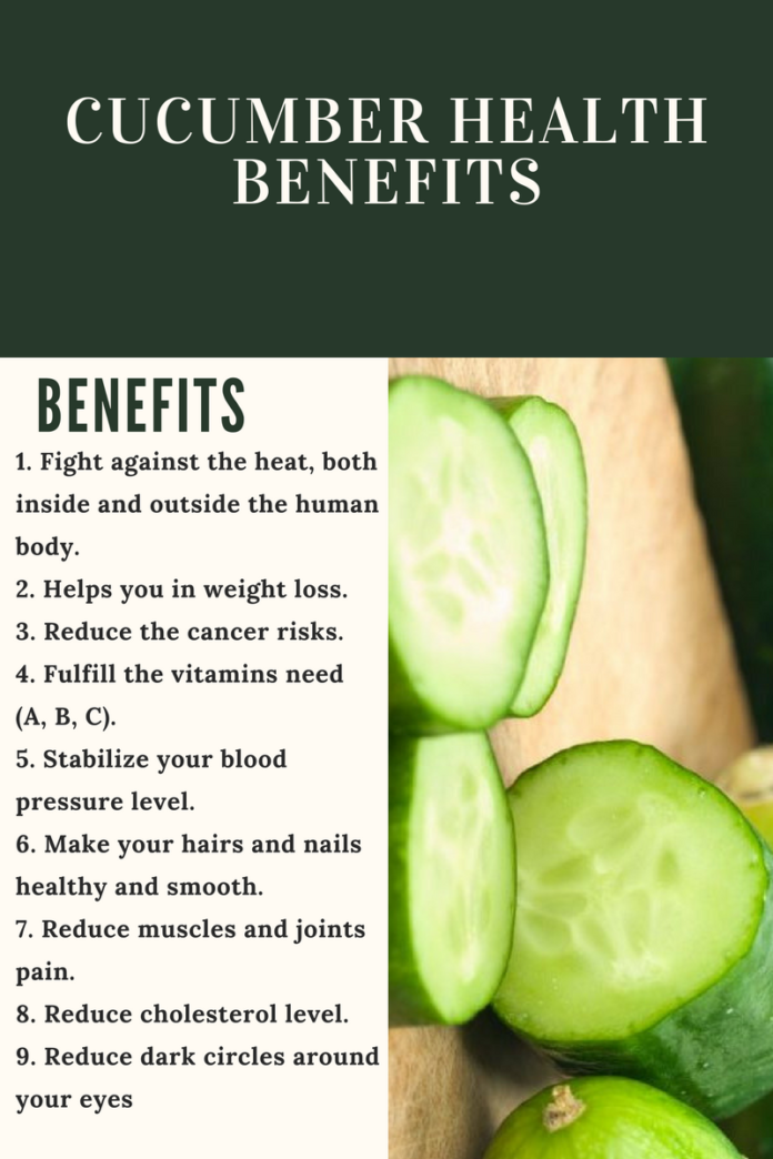 14 Tremendous Health Benefits Of Cucumber My Health Only 3728