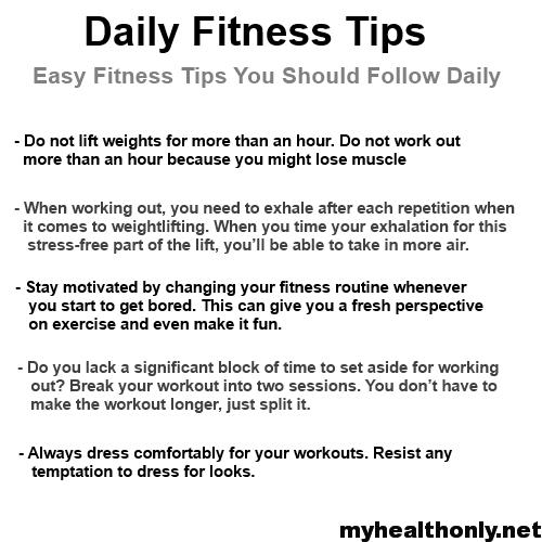 11 Tremendous Tips For Fitness You Must To Know My Health Only
