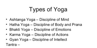 Types of yogasana