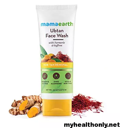 Best Face Wash - Mamaearth Ubtan Natural Face Wash for Dry Skin with Turmeric and Saffron for Tan Removal and Skin Brightening