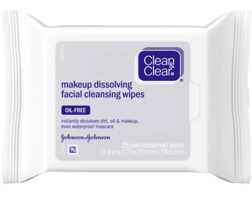 Best Makeup Remover Wipes - Clean & Clear Makeup Dissolving Facial Cleansing Wipes