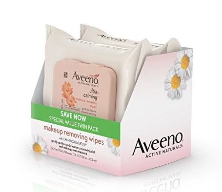 Best Makeup Remover Wipes - Aveeno Ultra-Calming Cleansing Oil-Free Makeup Removing Wipes