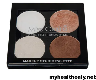 Best Highlighter for Face - Miss Claire Bronze & Highlighter Makeup Studio Palette