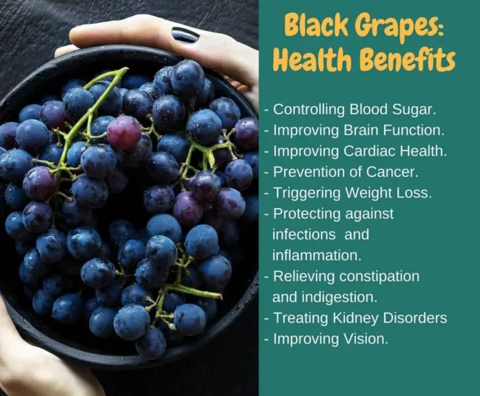 Medicinal properties of black grapes