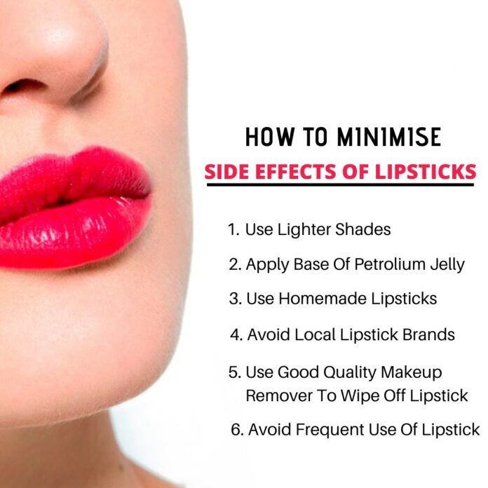 Applying lipstick has some side effects