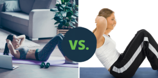 Comparison between crunches and sit-ups for abdominal exercises.