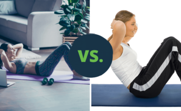 Comparison between crunches and sit-ups for abdominal exercises.