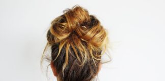 A collage of 30 DIY messy bun hairstyles, showcasing various creative and trendy ways to style hair in a messy bun. Different hair textures and colors are featured, demonstrating easy step-by-step instructions for achieving the looks at home.