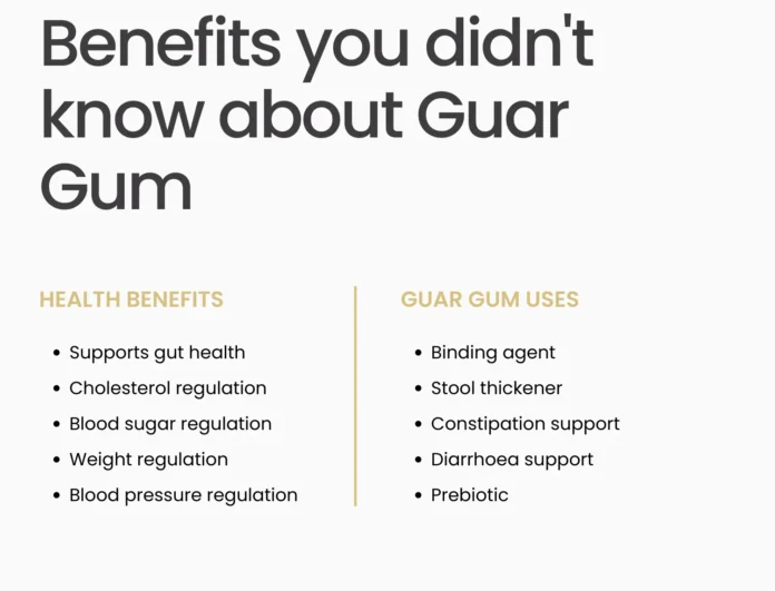 Guar gum, a versatile food additive and thickening agent, offers various benefits such as improved digestion, weight management, and cholesterol reduction. However, potential side effects may include digestive issues, allergic reactions, and interference with certain medications. It's crucial to consult a healthcare professional before incorporating guar gum into your diet.