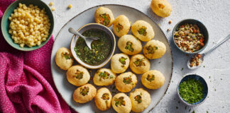 Delicious homemade Pani Puri recipe - Learn how to make the perfect crispy puris and tangy spicy pani for a mouthwatering Indian street food experience.