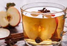 Apple cinnamon tea offers antioxidants and digestion support. Recipe: apple slices, cinnamon sticks, water. Boil, simmer, strain, enjoy!